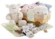 Baby Aspen My Li'l Farmhouse Wagon Plush Toy and Layette Gift Set in Wooden Wagon