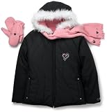 Amy Byer Girls 7-16 Jkt With Scarf And Mittens