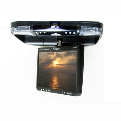 XO Vision GX2148 9-Inch Wide Screen Overhead Monitor with Built-in DVD Player, USB and SD Card Inputs, and FM Transmitter
