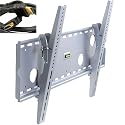 VideoSecu Silver Tilt Wall Mount Bracket for Pioneer PDP-5040HD HDTV Plasma/LCD TV with Free 7 FT HDMI Cable