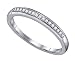 Ladies Petite 10k. White Gold Micro Pave Diamond Wedding Band " Size 7 "