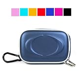 Slim Version Kroo Eva Carrying Case with Wristband and Screen Guard for Sony Cybershot Dsc-s980, Dsc-w290, Dsc-w230, Dsc-t900, Dsc-t90, Dsc-w220, Dsc-s950, Dsc-s750, Dsc-s780, Dsc-w120, Dsc-w170, Dsc-w300, Dsc-t77, Dsc-t500, Cyber-shot Dsc-t700 (Blue)