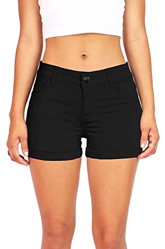 Pink Ice Women's Juniors Casual Cuffed Design Shorts