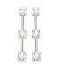 3 Diamond Earrings 1/2 ct. in 14K White Gold
