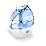 Ultrasonic Humidifier & Ionizer Cute Baby With Aroma. Stylish Mini Design, Whisper Quiet, 7 Colour Night Light, Small Enough To Travel With. Ideal For Children Baby Bedrooms And Small Rooms In The Home. Colour Blue