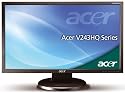 Acer V243PHbd 60,9 cm (24 Zoll) Widescreen LCD Monitor DVI-D, VGA (Kontrast dyn. 80000:1, 5ms Reaktionszeit) schwarz