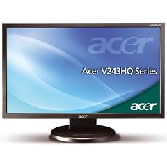 Acer V243PHbd 60,9 cm (24 Zoll) Widescreen LCD Monitor DVI-D, VGA (Kontrast dyn. 80000:1, 5ms Reaktionszeit) schwarz