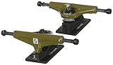 Silver S Class (Set of 2) Skateboard Trucks - 7.5 Inch - Army Green Hanger / Black Base