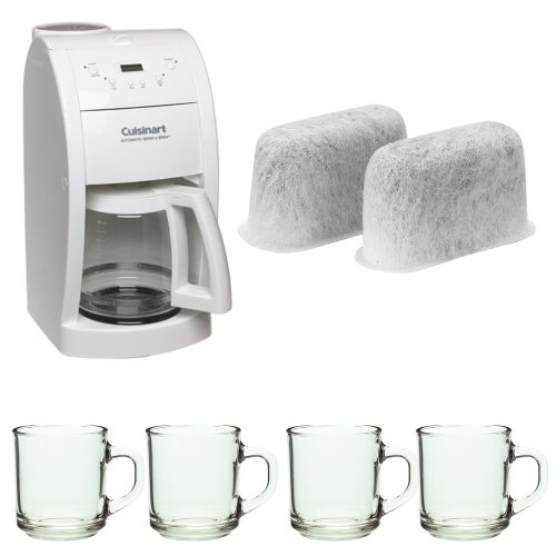 Cuisinart DGB500BK Grind & Brew Bundle with Cuisinart Replacement Coffeemaker Water Filters and Four- 10oz ARC Handy Glass Coffee Mugs Cuisinart DGB500BK Grind & Brew Bundle with Cuisinart Replacement Coffeemaker Water Filters and Four- 10oz ARC Handy Glass Coffee Mugs