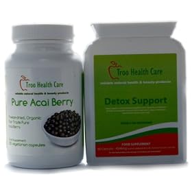 Pure Amazon Freeze Dried Acai Berry & Detox Support Colon Cleanse & Weight Loss Value Pack
