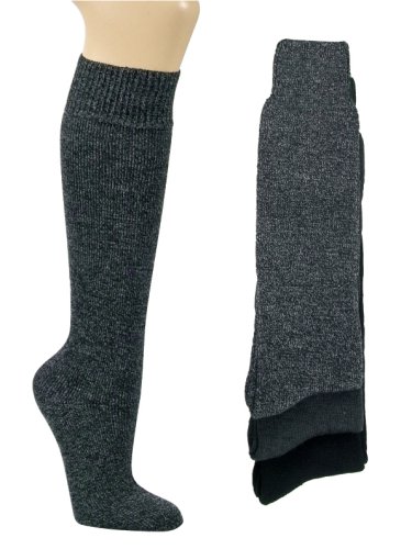 6 Paar Thermo-Kniestrümpfe aus Vollplüsch und superwarm