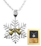 Angel's Kiss Snowflake & Angel Necklace w/ Verse
