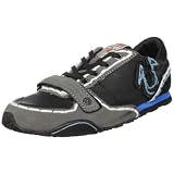 True Religion Women's Shane Lace-Up Fashion Sneaker,Black/Dark Grey/Blue,8 M US