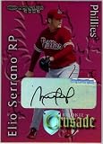 Elio Serrano Philadelphia Phillies 2002 Donruss Rookies Crusade Autographs #48 Baseball Card