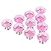 Estink Drawer Knob Pull Handle,10Pcs 30mm Diamond Shape Crystal Glass Cabinet Drawer Knobs with Screws for Home Office Cabinet Cupboard,Pink
