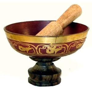 Tibetan Buddhist Red 6 Inch Singing Bowl