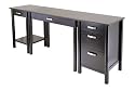 3pcs Home Office Desk, File Cabinet & Printer Stand Set