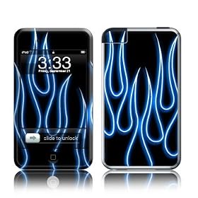Decalgirl skin for Apple iPod Touch (1st Gen) - Blue Neon Flames