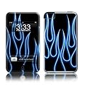 Protective Skin for the iPod Touch 2nd or 3rd Gen 8gb 16gb 32gb - Blue Neon Flames - High quality precision engineered removable adhesive skin for 2nd / 3rd Generation iPod Touch from 2008 & 2009