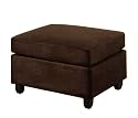 Furniture online: Bobkona Microfiber Ottoman, Chocolate