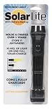 HYBRID SOLAR POWERED FLASHLIGHT WITH EMERGENCY BATTERY BACKUP BLACK