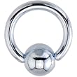 16 Gauge Light Blue Electro Titanium BCR Captive Ring -1/4"