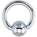 16 Gauge Light Blue Electro Titanium BCR Captive Ring -1/4"