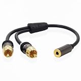 Mediabridge - 3.5mm Female To (2) RCA Male Adapter - (8 Inches)
