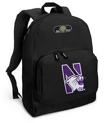 Northwestern Backpack Black Northwestern Wildcats for Travel or School Bags - BEST QUALITY Unique Gifts For Boys, Girls, Adults, College Students, Men or Ladies