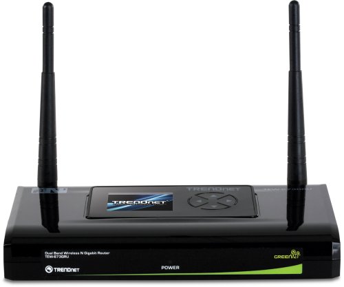 TRENDnet GREENnet 300 Mbps Concurrent Dual Band Wireless N Gigabit Router TEW-673GRU (Black)