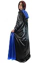 Mittelalter Wendecape mit Kapuze, Gothic Umhang Gr. S-XXL 5041 Schwarz - Blau