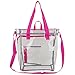 Eastsport Large Clear Tote Bag (Pink Trim)
