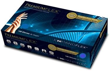 PremiumFlex MEDIUM Cobalt Blue Powder Free Nitrile Examination Gloves, 9.5" Length,  4 mils, Finger Textured