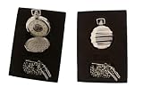 mechanische Taschenuhr in silber, beidseitig zu öffnen. Geschenkbox inklusive Damen