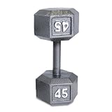 Cap Barbell Solid Hex Single Dumbbell (45-Pound)