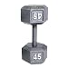 Cap Barbell Solid Hex Single Dumbbell (45-Pound)