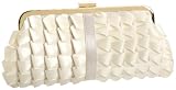 Jessica McClintock Ribbons & Bows Frame Clutch,Champagne,one size