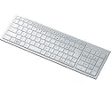 ELECOM クリスタル ワイヤレスフルキーボード パンタグラフ式 103キー ホワイト TK-FDP012WH