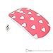 TopCase Heart-Shaped Design Pink USB Optical Wireless Mouse for Macbook (pro , air) and All Laptop + TopCase Designed Chevron Mouse Pad