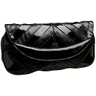 High Fashion Patent Leather Chevron Clutch