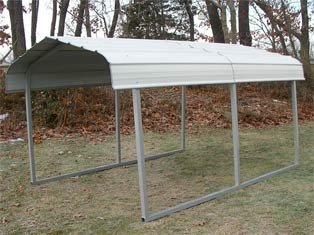 Mdm Rhino Shelters All Steel Buildings Rv Steel Carport In Grey