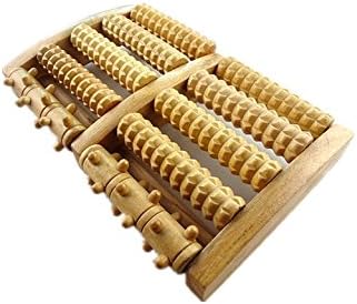 LOVIFE Dual Foot Wooden Massager Roller (Large) - Relieve Plantar Fasciitis, Heel Pain, and Stress - Reflexology & Acupressure