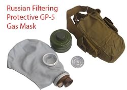 Soviet Russian WWII Gas Mask Adult w/ Shoulder Bag