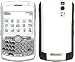 Solid State White Color Protective Skin Decal Faceplate for Blackberry Curve 8300/ 8310/ 8320 Cell Phones