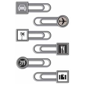 Creative Imaginations Art Warehouse Danelle Johnson Designer Clips 6/Package, Travel