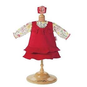 Corolle 17 Inch Classic Baby Doll Fashions Red Dress Set by Corolle