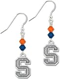 Syracuse Orange Bicone Crystal Earrings