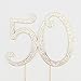 Ella Celebration 50 Cake Topper Gold 50th Birthday or Golden Anniversary Party Rhinestone Number Decoration (Gold)