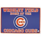 MLB Baseball 12 x 18 Metal Stadium Sign - Chicago Cubs - Wrigley Field, Home Of the Cubs