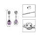 EleQueen 925 Sterling Silver Full Prong Cubic Zirconia Birthstone Teardrop Bridal Dangle Earrings for Women Girls, Valentine's DayMother's DayChristmas Jewelry Gift for GirlfrienndMom,